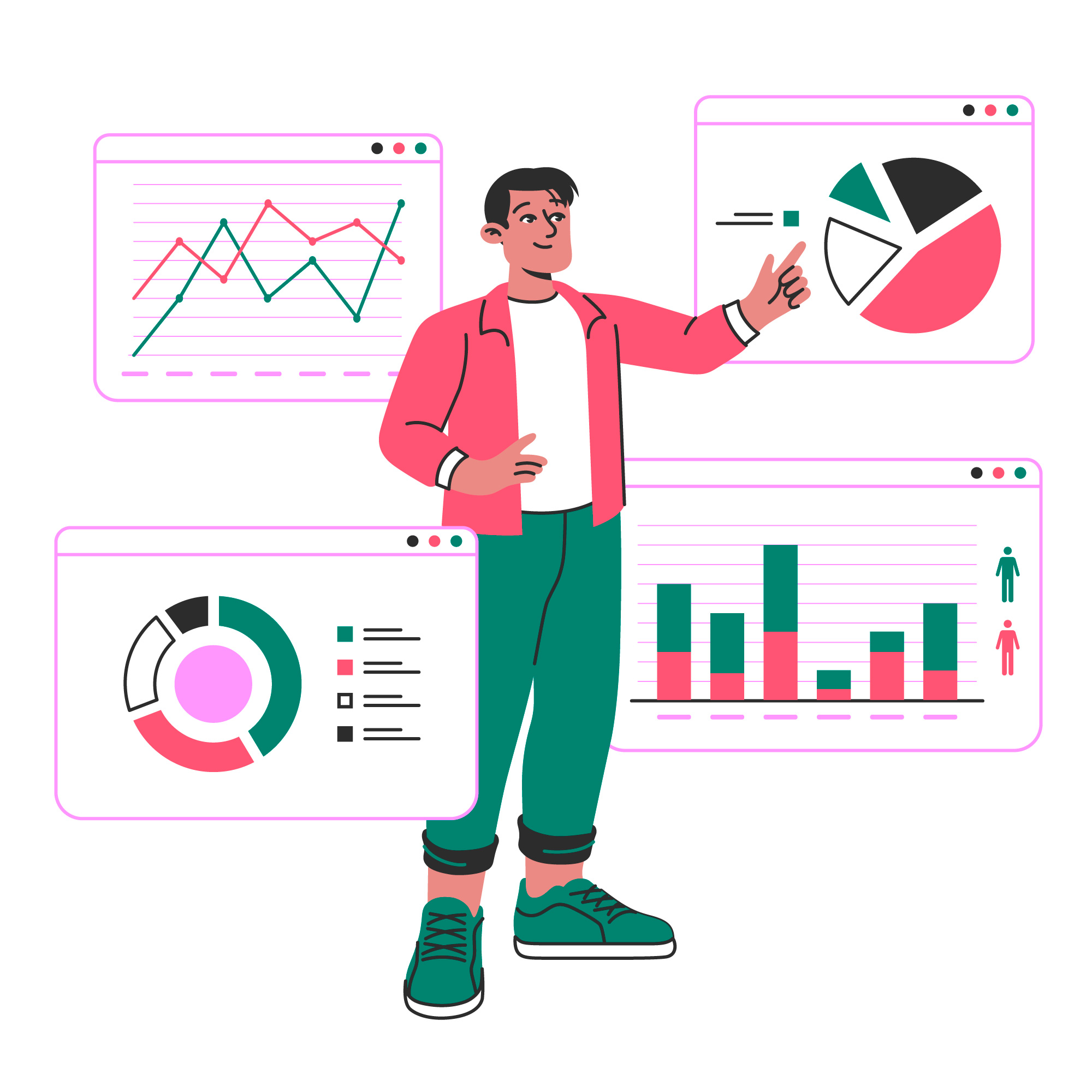 Financial Dashboard Illustration